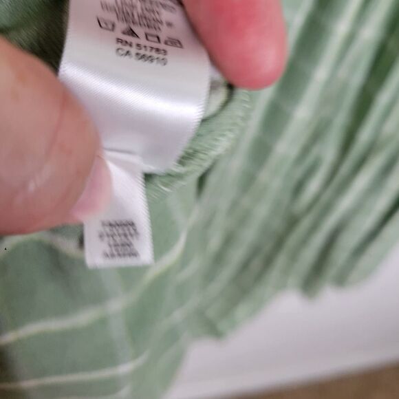 Maurices Light Green Plaid Ruffle Trim Sleeveless Square Neckline Mini Dress - Picture 10 of 10